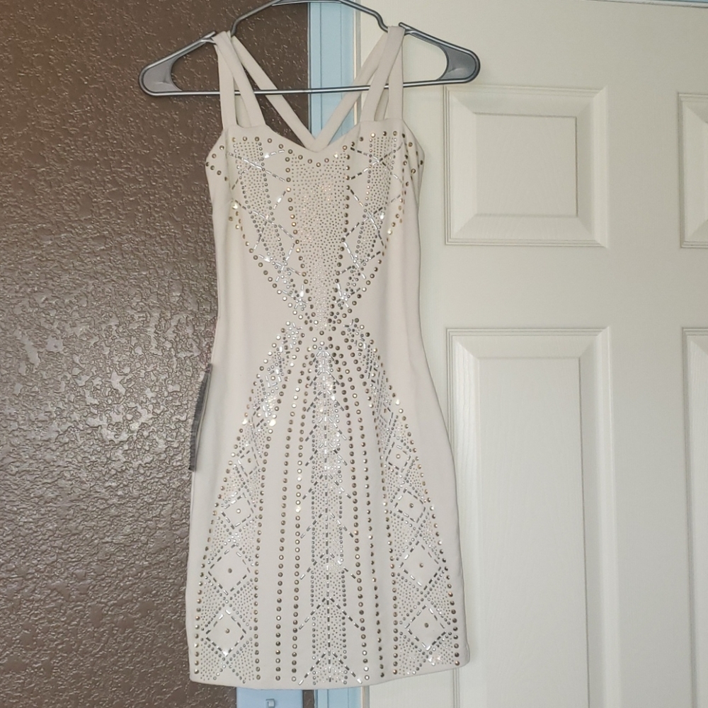 XXS bebe embellished dress